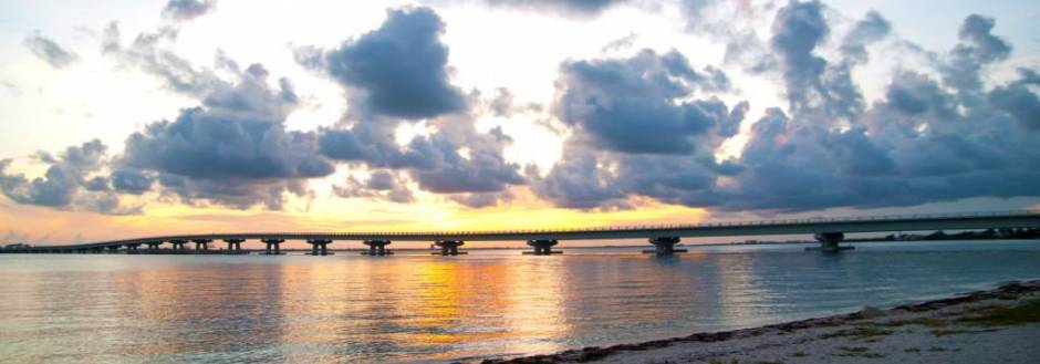 Sanibel Causeway at Sunset