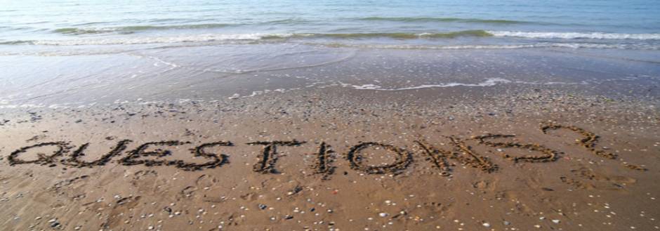 Questions written in sand, Sanibel 