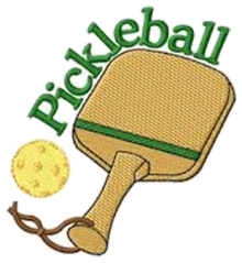 Pickle Ball and racket 