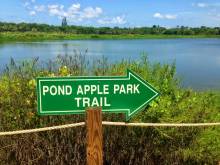 Pond Apple Trail sign 