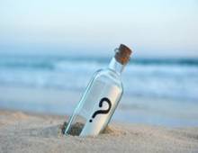 Question in a bottle found on Sanibel shore