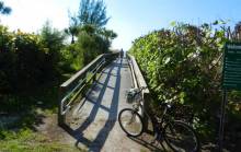 Sanibel Bikes in front of Beach path